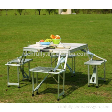 High Quality Aluminium Foldable Table With Chairs in 4direction NOT 2directions